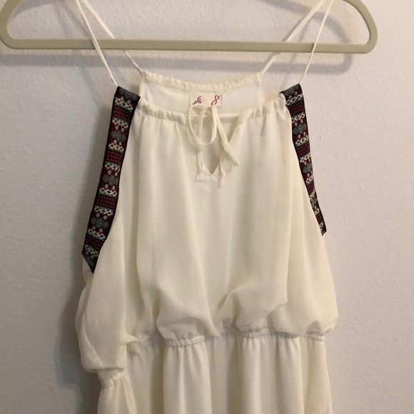 Boho Cream Maxi Dress - Picture 3 of 7